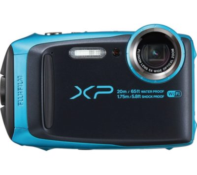 FUJIFILM XP120 Tough Compact Camera - Black & Sky Blue